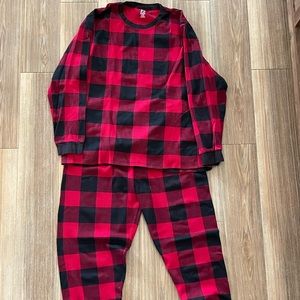 Thermal Buffalo Plaid Cotton Pajamas- Ruby